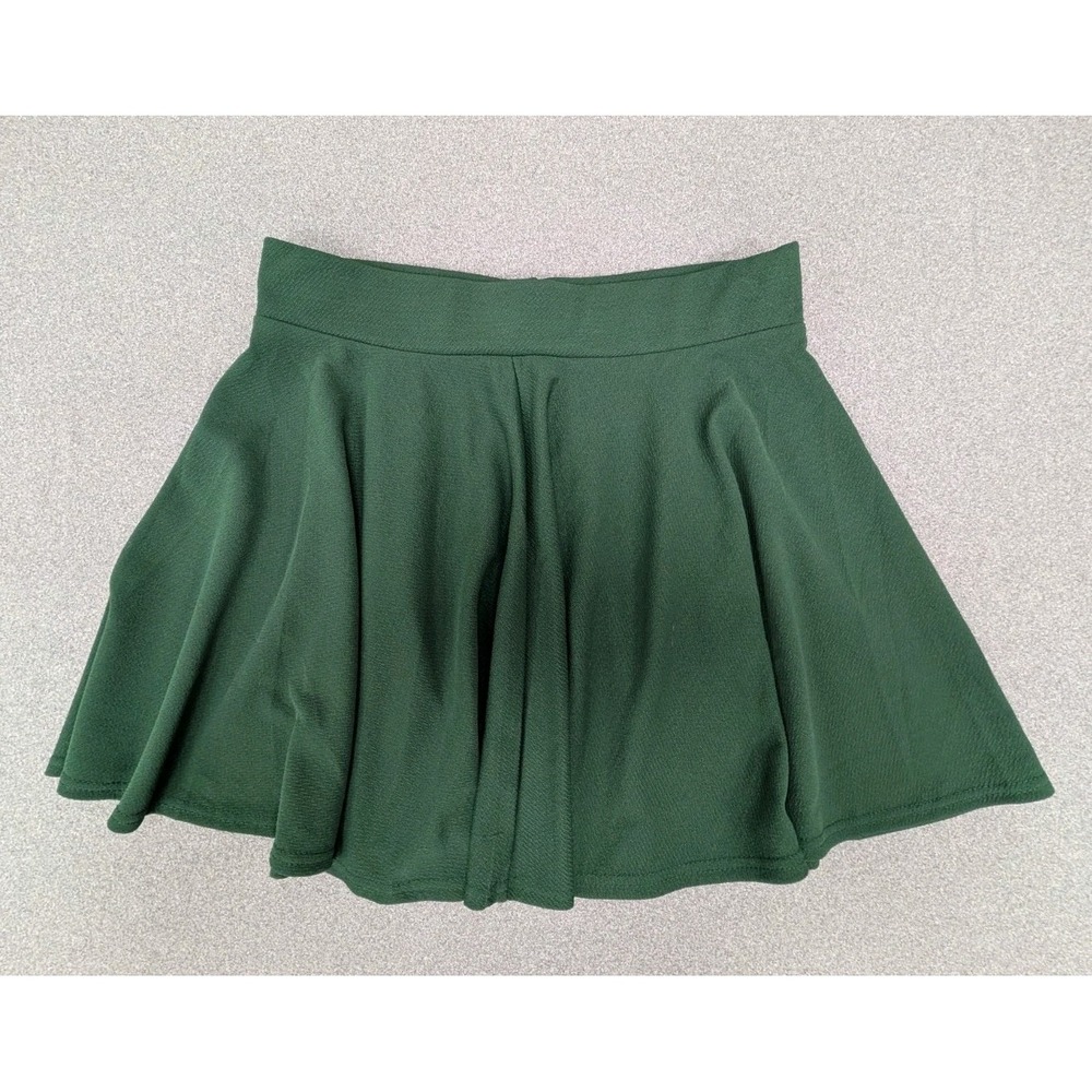 Urban Coco Women's XL NEW Circle Skirt Hunter Green Casual Mini Pullon
